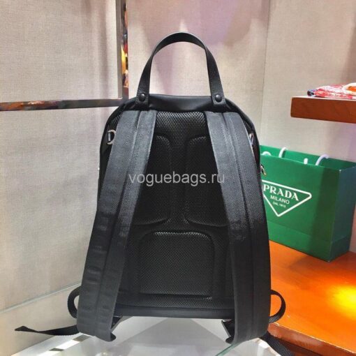 Replica Prada 2V066 Tessuto Zainetto Nylon And Leather Backpack in Black 3