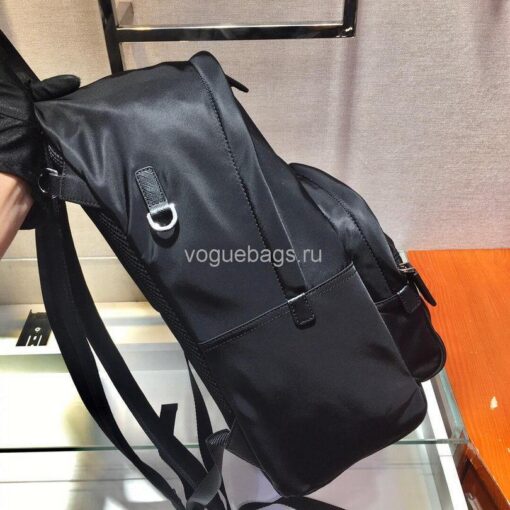 Replica Prada 2V066 Tessuto Zainetto Nylon And Leather Backpack in Black 4