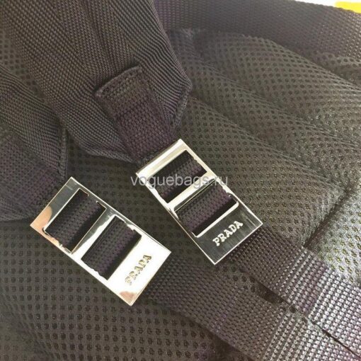 Replica Prada 2V066 Tessuto Zainetto Nylon And Leather Backpack in Black 7