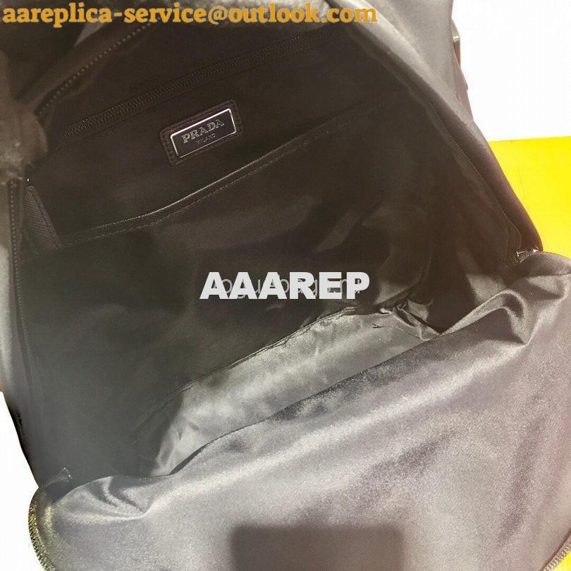 Replica Prada 2V066 Tessuto Zainetto Nylon And Leather Backpack in Black 8 Replica Prada 2V066 Tessuto Zainetto Nylon And Leather Backpack in Black 8