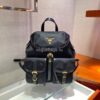 Replica Prada Re-Nylon and leather Backpack 2VZ092 Black 10