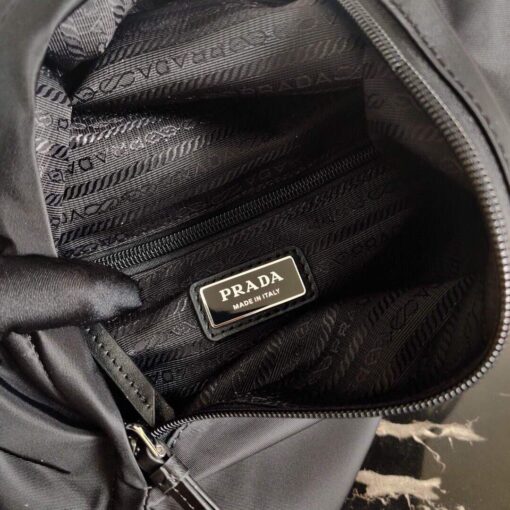 Replica Prada Re-Nylon and leather Backpack 2VZ092 Black 7