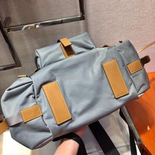 Replica Prada 2VZ074 Nylon Backpack Bag in Gray 5