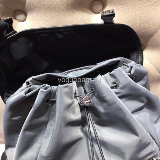 Replica Prada 2VZ074 Nylon Backpack Bag in Gray 6