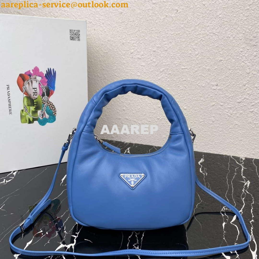Replica Prada 1BA384 Prada Soft Padded Nappa Leather Mini Bag Light Blue 6 Replica Prada 1BA384 Prada Soft Padded Nappa Leather Mini Bag Light Blue 6