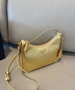 Replica Prada 1BC204 Saffiano Leather Mini-Bag Gold 2