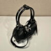 Replica Prada 1BA368 Prada Moon Re-Nylon and leather bag Black