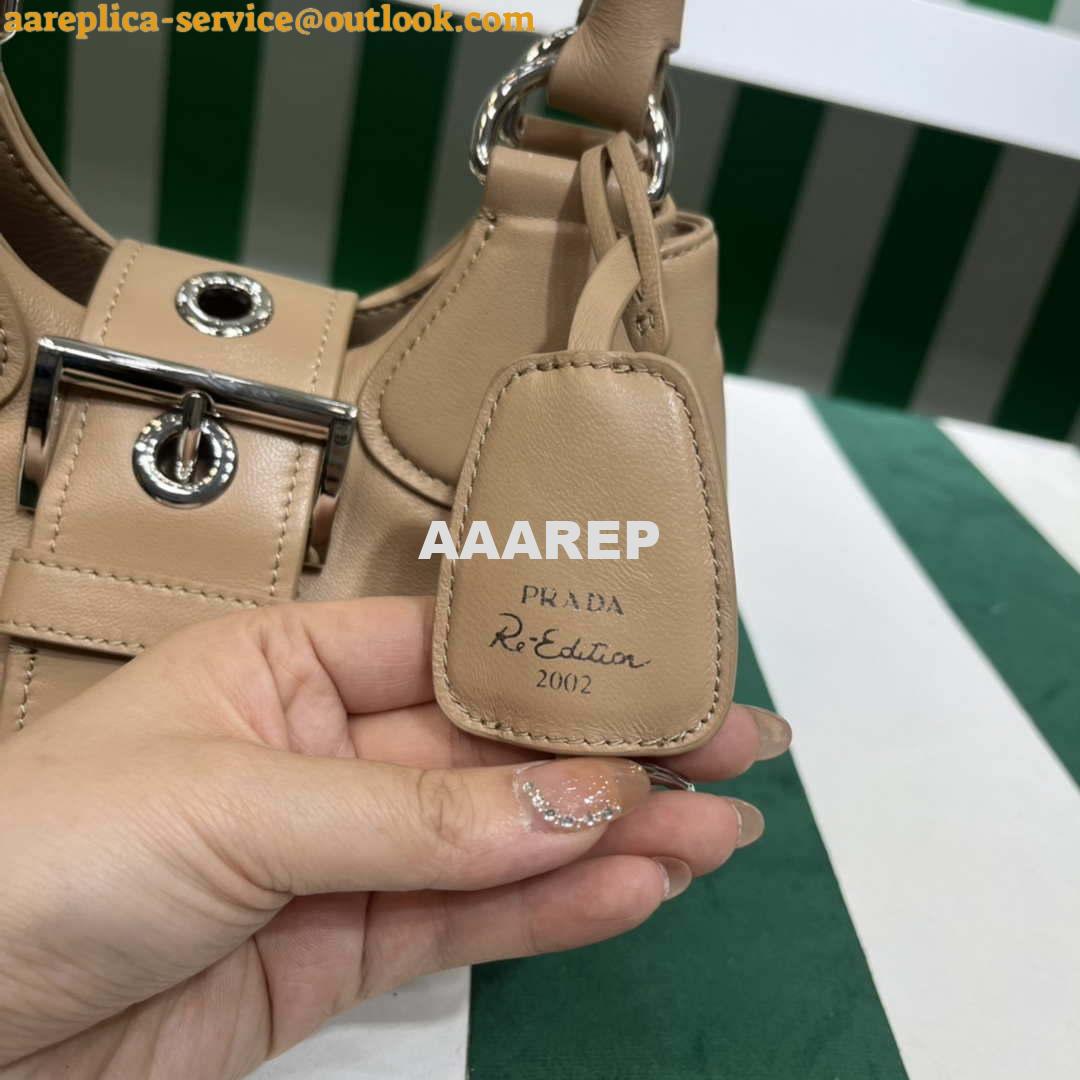 Replica Prada 1BA368 Moon padded nappa-leather bag Apricot 3 Replica Prada 1BA368 Moon padded nappa-leather bag Apricot 3