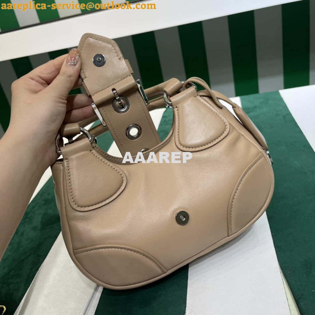 Replica Prada 1BA368 Moon padded nappa-leather bag Apricot 5 Replica Prada 1BA368 Moon padded nappa-leather bag Apricot 5