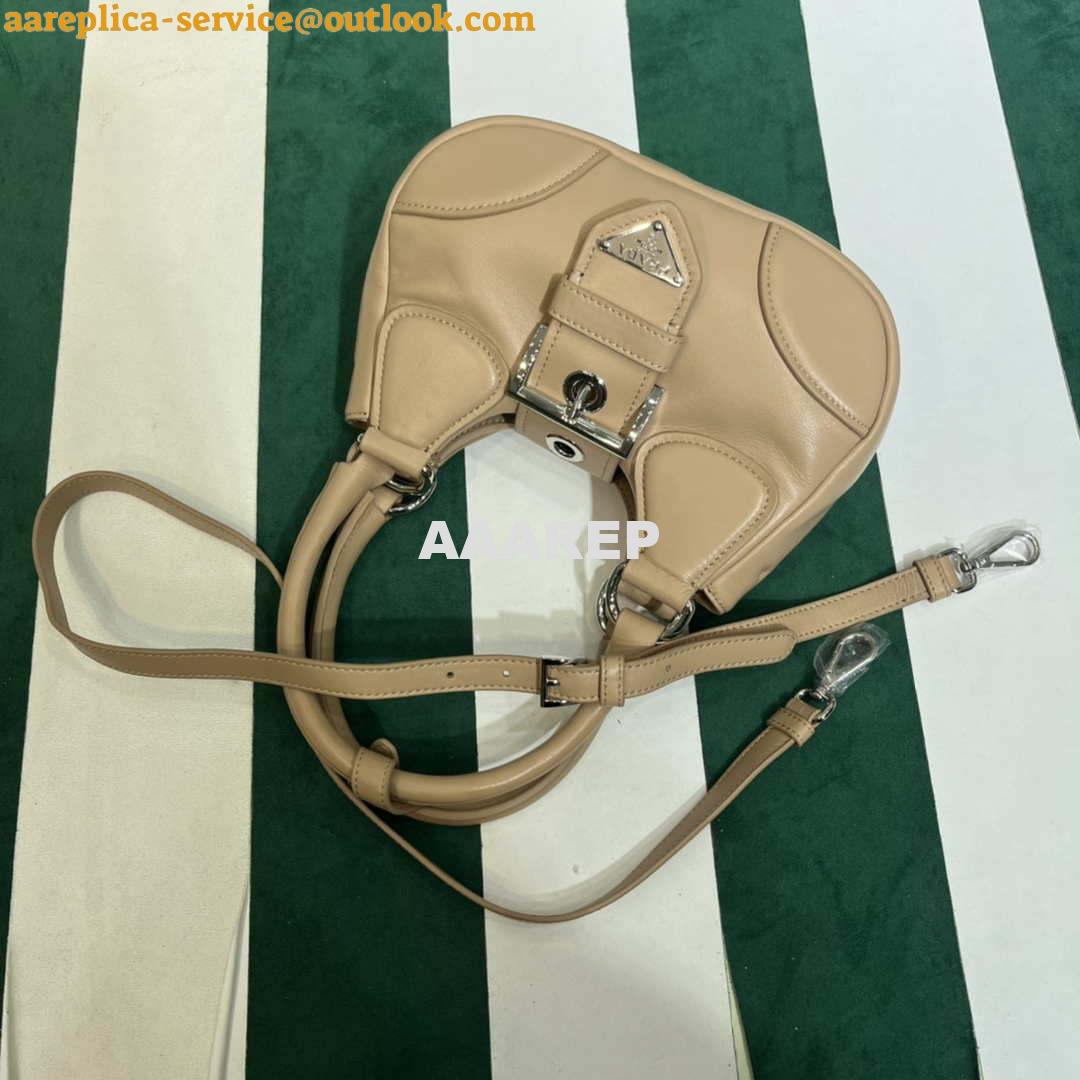 Replica Prada 1BA368 Moon padded nappa-leather bag Apricot 8 Replica Prada 1BA368 Moon padded nappa-leather bag Apricot 8