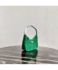 Replica Prada 1NE204 Prada Nylon and Saffiano Leather Mini Bag in Green