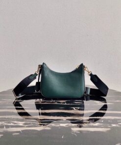 Replica Prada 1BH204 Prada Re-Edition 2005 Saffiano leather Bag in Dark Green 2