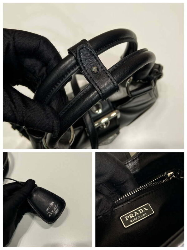 Replica Prada 1BA368 Moon padded nappa-leather bag Black 8