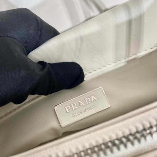 Replica Prada 1BA368 Leather mini-bag Bag White 8