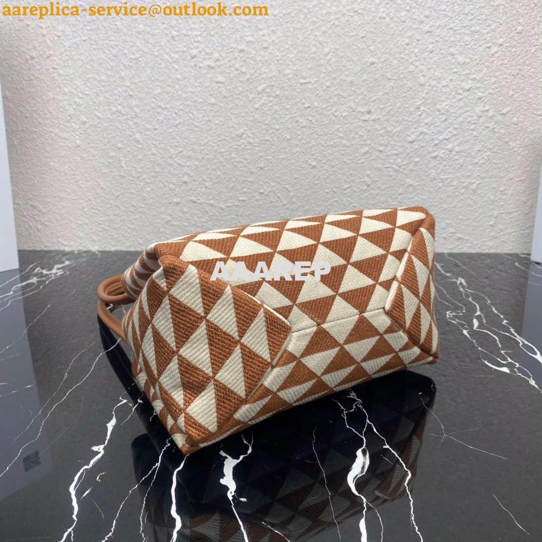 Replica Prada 1BA368 From The Runway Small embroidered fabric Prada Symbole bag Beige and Orange 5 Replica Prada 1BA368 From The Runway Small embroidered fabric Prada Symbole bag Beige and Orange 5