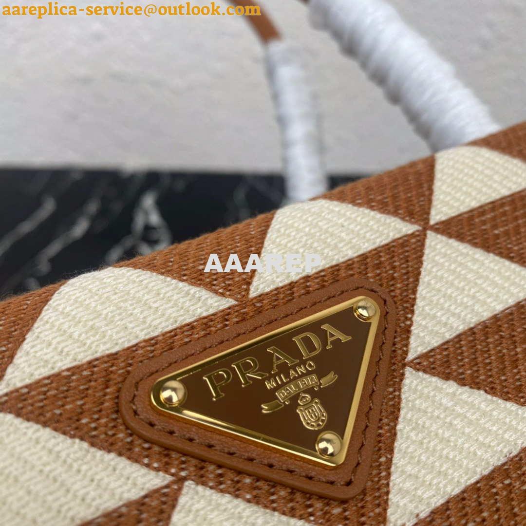 Replica Prada 1BA368 From The Runway Small embroidered fabric Prada Symbole bag Beige and Orange 6 Replica Prada 1BA368 From The Runway Small embroidered fabric Prada Symbole bag Beige and Orange 6