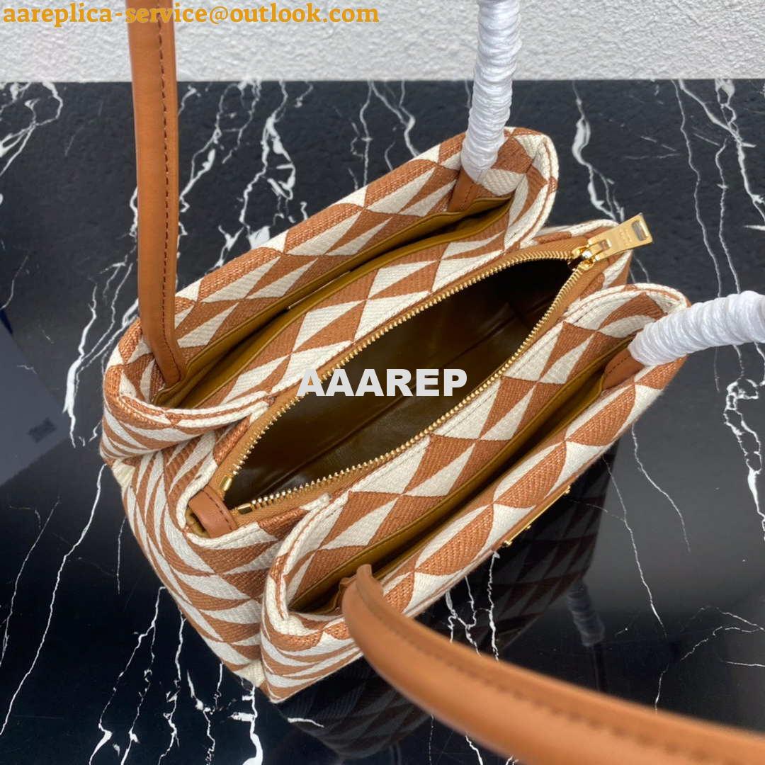 Replica Prada 1BA368 From The Runway Small embroidered fabric Prada Symbole bag Beige and Orange 7 Replica Prada 1BA368 From The Runway Small embroidered fabric Prada Symbole bag Beige and Orange 7