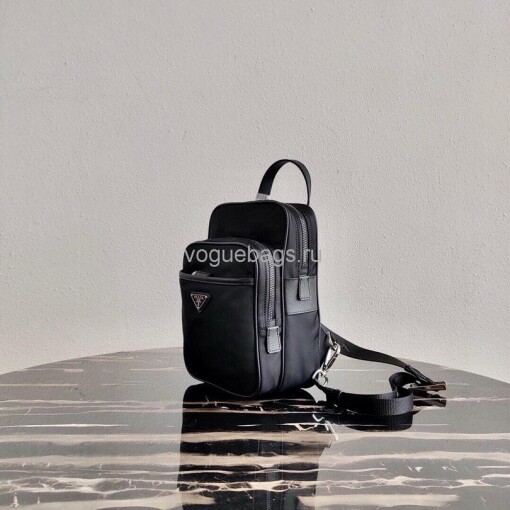 Replica Prada 2VZ026 Nylon Backpack Bag in Black