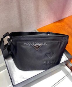 Replica Prada 2VL033 Nylon and Saffiano leather belt Bag in Black 2