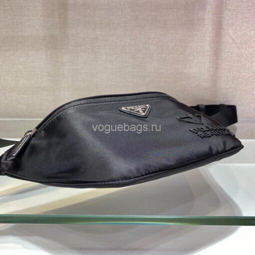Replica Prada 2VL033 Nylon and Saffiano leather belt Bag in Black 4