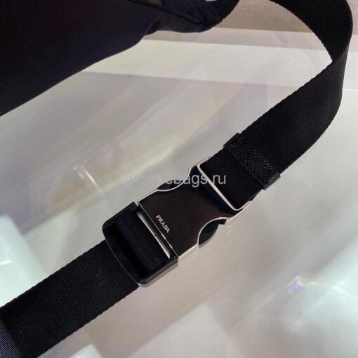 Replica Prada 2VL033 Nylon and Saffiano leather belt Bag in Black 5
