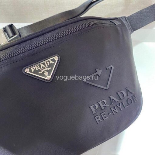 Replica Prada 2VL033 Nylon and Saffiano leather belt Bag in Black 7