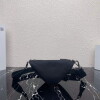 Replica Prada Leather Prada Triangle shoulder bag 1BH190 Black 9