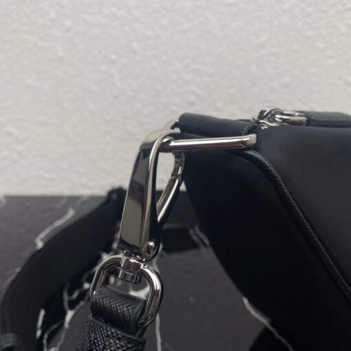Replica Prada Nylon Prada Triangle shoulder bag 1BH190 Black 6