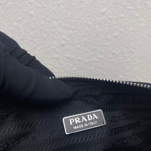 Replica Prada Nylon Prada Triangle shoulder bag 1BH190 Black 8
