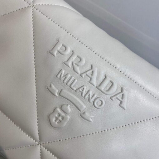 Replica Prada Padded nappa leather shoulder bag 1BD306 Beige 3