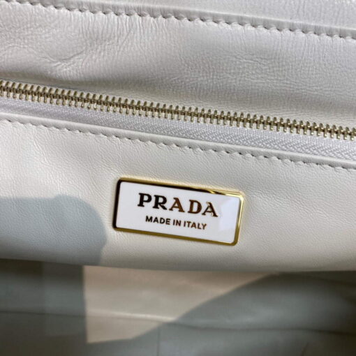 Replica Prada Padded nappa leather shoulder bag 1BD306 Beige 8