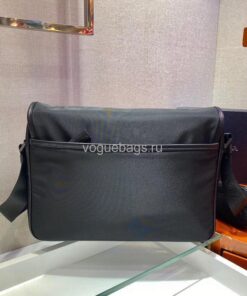 Replica Prada 2VD039 Re Nylon And Saffiano Leather Shoulder Bag in Black 2