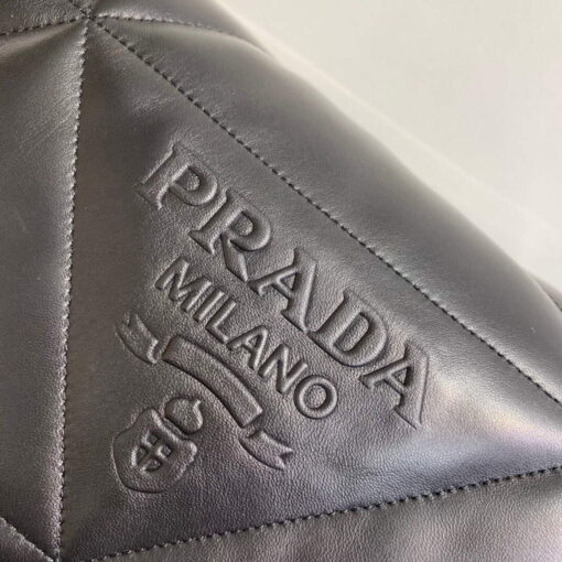 Replica Prada Padded nappa leather shoulder bag 1BD306 Black 3