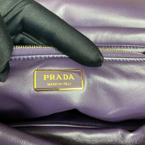 Replica Prada Padded nappa leather shoulder bag 1BD306 Purple 8