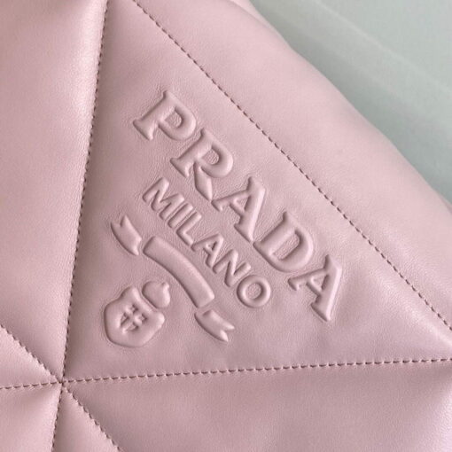 Replica Prada Padded nappa leather shoulder bag 1BD306 Pink 3