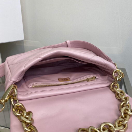 Replica Prada Padded nappa leather shoulder bag 1BD306 Pink 7