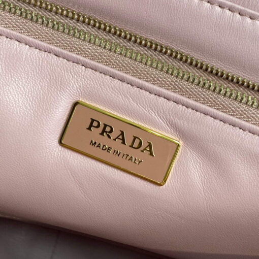 Replica Prada Padded nappa leather shoulder bag 1BD306 Pink 8