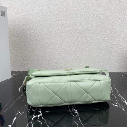 Replica Prada 1BD291 Prada System nappa leather patchwork bag Light Green 4