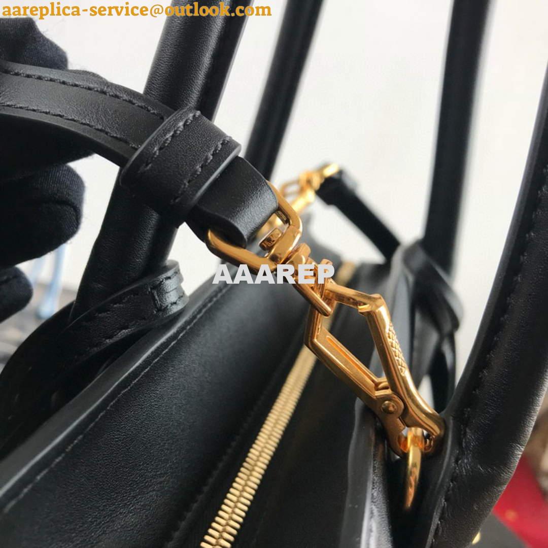 Replica Prada 1BA046 Medium Esplanade Leather Tote Bag Green and Black 6 Replica Prada 1BA046 Medium Esplanade Leather Tote Bag Green and Black 6