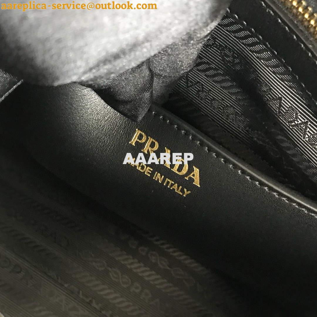 Replica Prada 1BA046 Medium Esplanade Leather Tote Bag Green and Black 7 Replica Prada 1BA046 Medium Esplanade Leather Tote Bag Green and Black 7