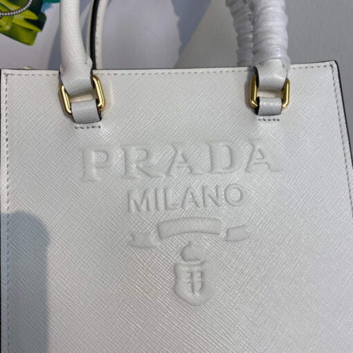 Replica Prada 1BA333 Small Saffiano leather handbag White 4