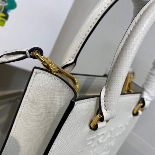 Replica Prada 1BA333 Small Saffiano leather handbag White 5