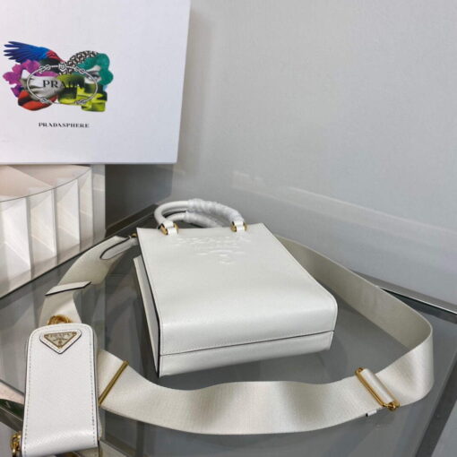 Replica Prada 1BA333 Small Saffiano leather handbag White 6
