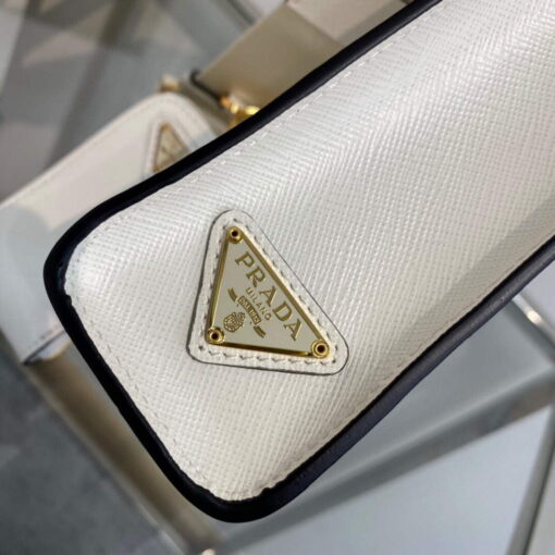 Replica Prada 1BA333 Small Saffiano leather handbag White 7