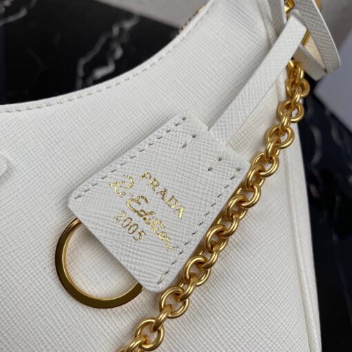 Replica Prada 1BH204 Prada Re-Edition 2005 Saffiano leather Bag in White 6