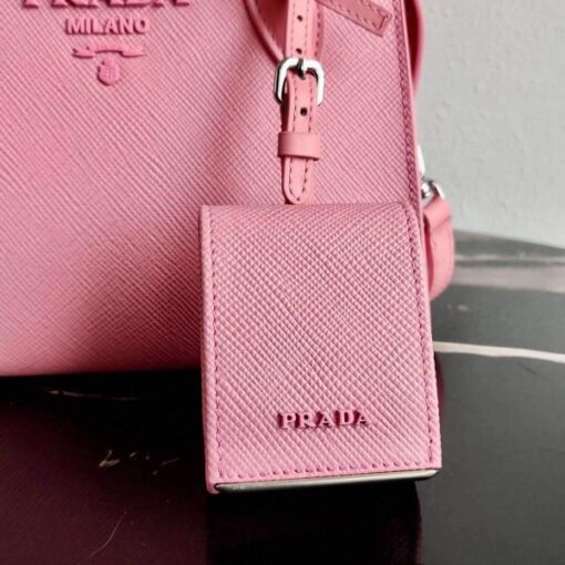 Replica Prada 1BA269 Saffiano Leather Prada Monochrome Bag Pink 7
