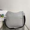 Replica Prada Leather hobo bag 1BC073 Clay Gray 10