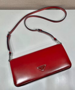 Replica Prada 1BD323 Brushed leather Prada Femme bag Red 2