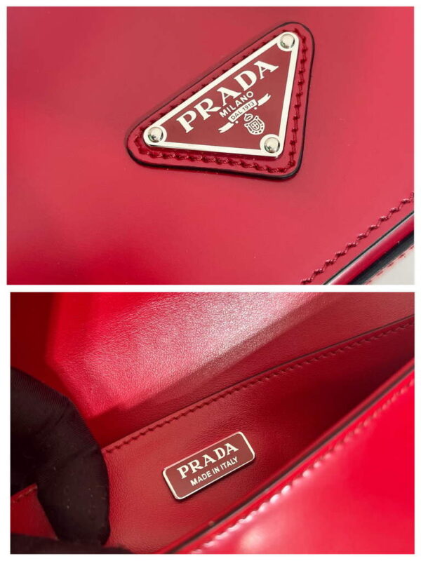 Replica Prada 1BD323 Brushed leather Prada Femme bag Red 8