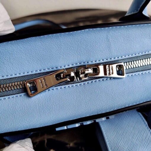 Replica Prada 1BA269 Saffiano Leather Prada Monochrome Bag Blue 7